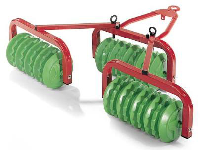 Toy Tractor Rolly Roller Disc Harrow Red / Green 12384