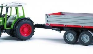 Bruder Farm Toy Fendt 209 S Tractor w/ Tipping Trailer 2104, IN STOCK