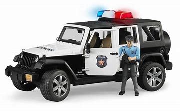 Bruder Jeep Wrangler Rubicon Police Vehicle 2526,  In Stock