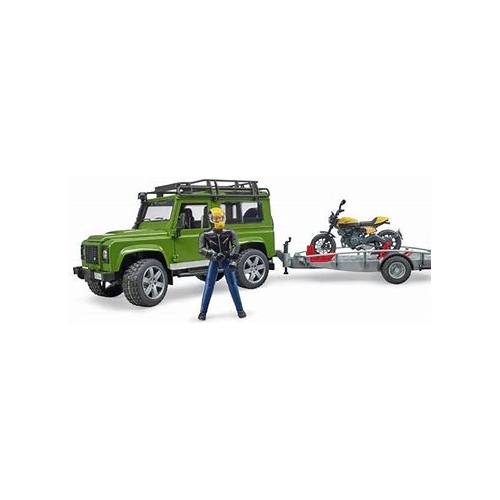 Bruder  Farm Toy Land Rover ,Trailer & Scrambler Ducati  2589 In Stock