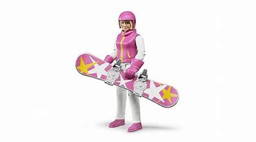 Snowboarder (Female) with Snowboard 60420