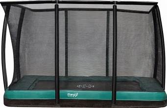 Etan 12.5 x 9ft (380 x 275cm) In-Ground  Premium Rectangular Trampoline & Safety Net