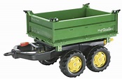 Toy Tractor Rolly Mega Green Trailer 12200