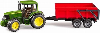 Farm Toy Bruder John Deere Tractor & Tipping Trailer 02057